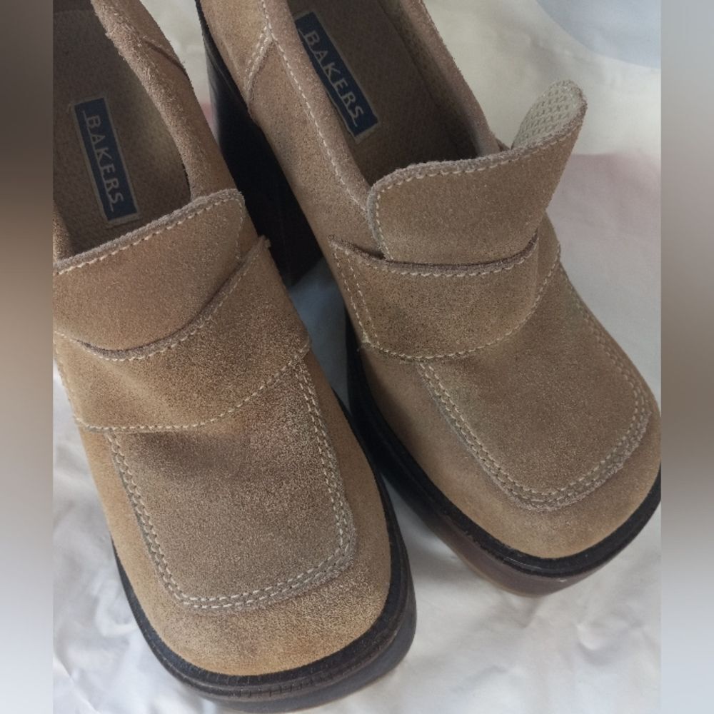 Vintage Bakers Shoes Chunky Block Heel Size 8 US - Picture 8 of 16
